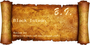 Black István névjegykártya