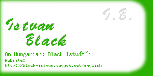 istvan black business card